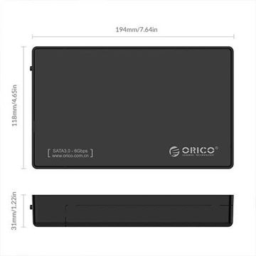 ORICO Toolfree USB 3.0 to SATA External 3.5 Hard Drive Enclosure Case for 3.5 SATA HDD and SSD