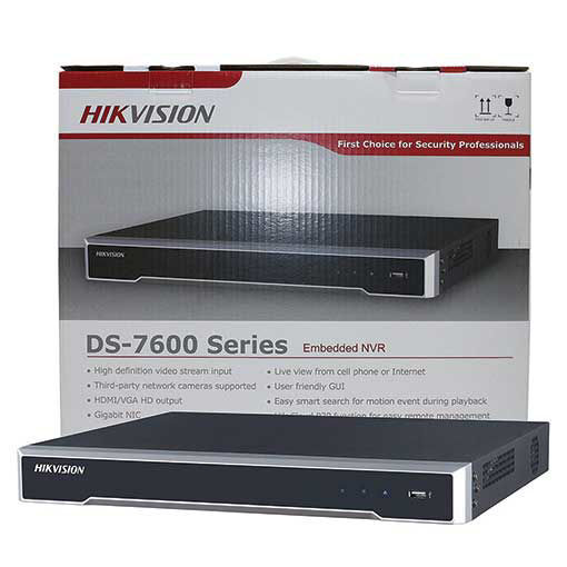 Hikvision 16 Channel NVR DS-7616NI-K2/16P Embedded Plug Play 4K NVR H.265 PoE Network Video Recorder Support Upgrade