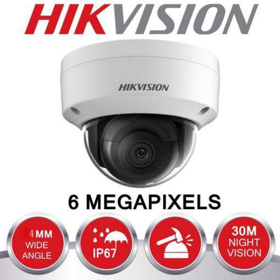 Picture of Hikvision Camera DS-2CD2163G0-I 2.8mm Outdoor Dome IP67 6MP 2.8MM WDR POE
