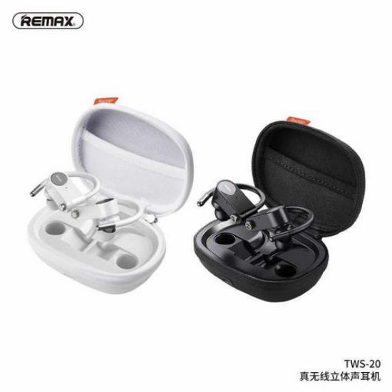 Remax TWS-20 True Stereo Waterproof Wireless Bluetooth V5.0 Music Earbuds with Charging Case من هب له .كوم