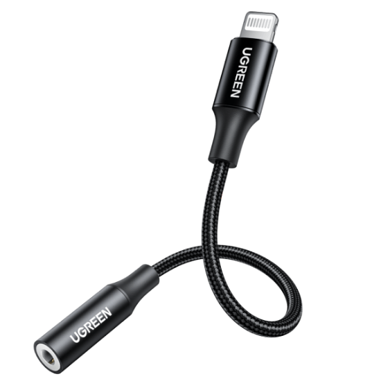 صورة محول UGREEN من Lightning إلى 3.5 ملم معتمد من Apple Mfi